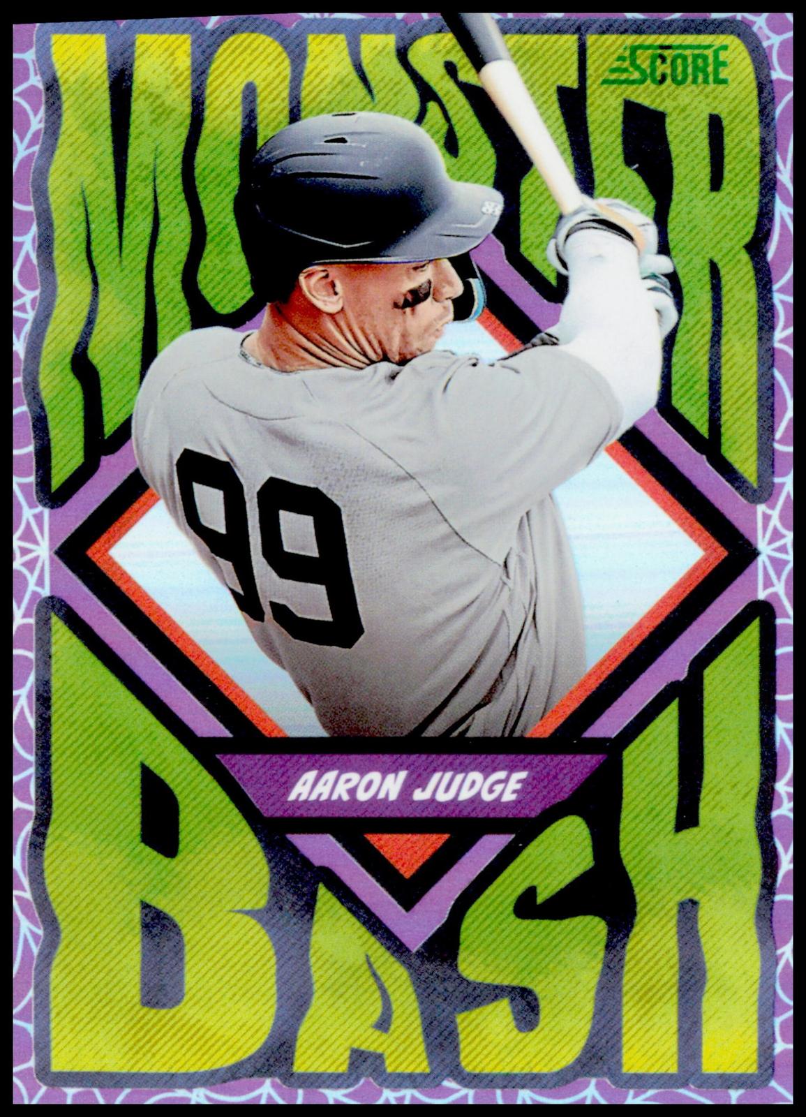 2026 Panini Score A Treat Aaron Judge Monster Bash Purple Web Border NY Yankees