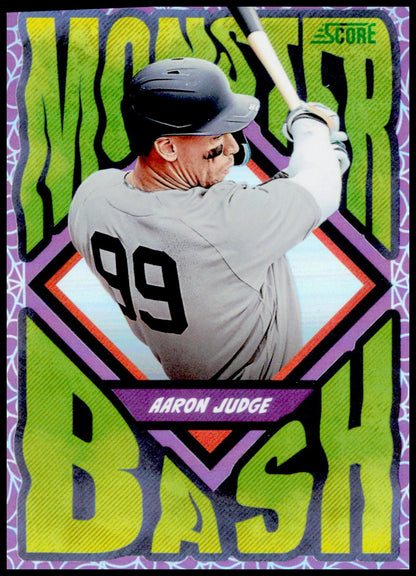 2026 Panini Score A Treat Aaron Judge Monster Bash Purple Web Border NY Yankees