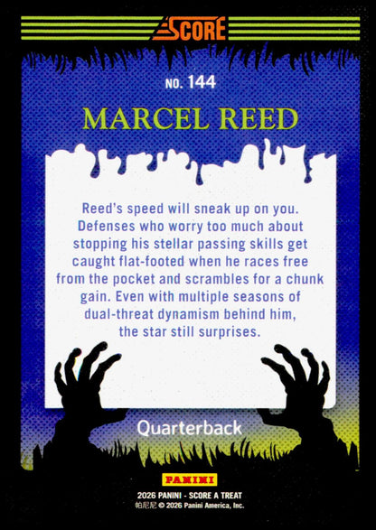 2026 Panini Score A Treat Marcel Reed Texas A&M Aggies QB Purple Web NIL Card