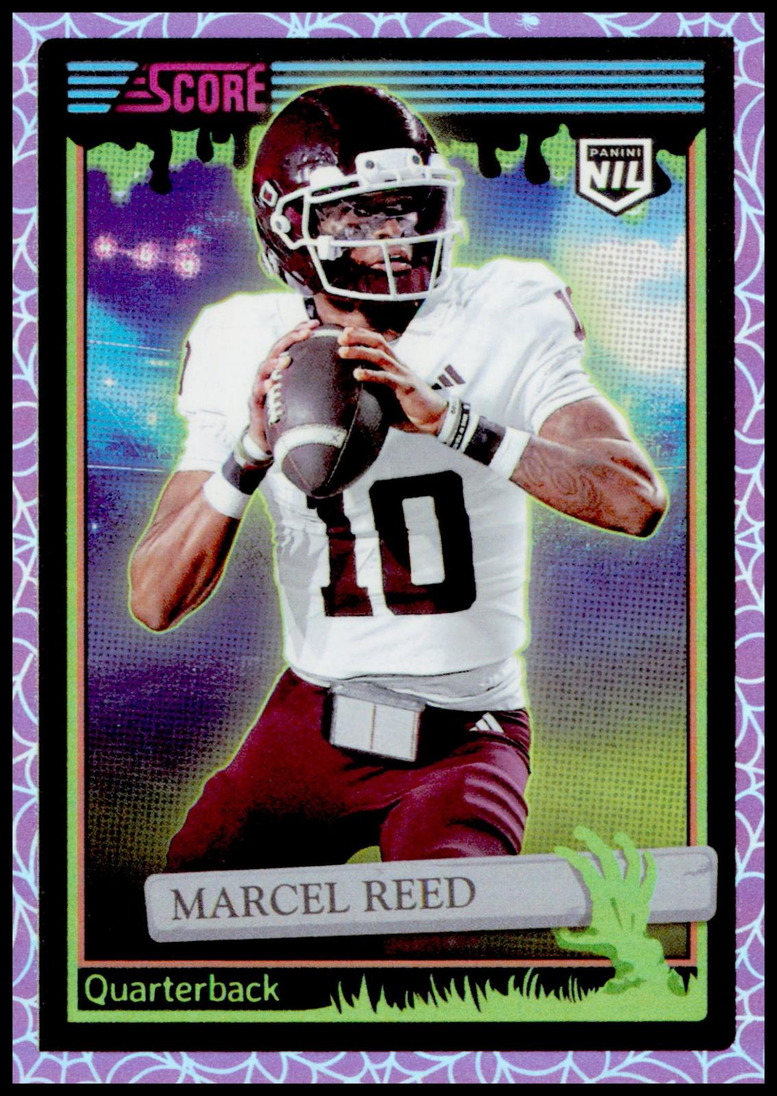 2026 Panini Score A Treat Marcel Reed Texas A&M Aggies QB Purple Web NIL Card