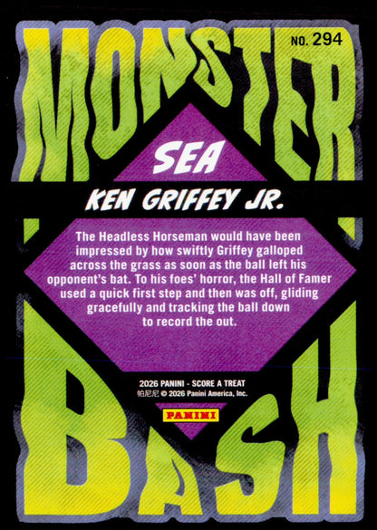 2026 Panini Score A Treat Ken Griffey Jr Monster Bash Orange Pumpkin Seattle HOF