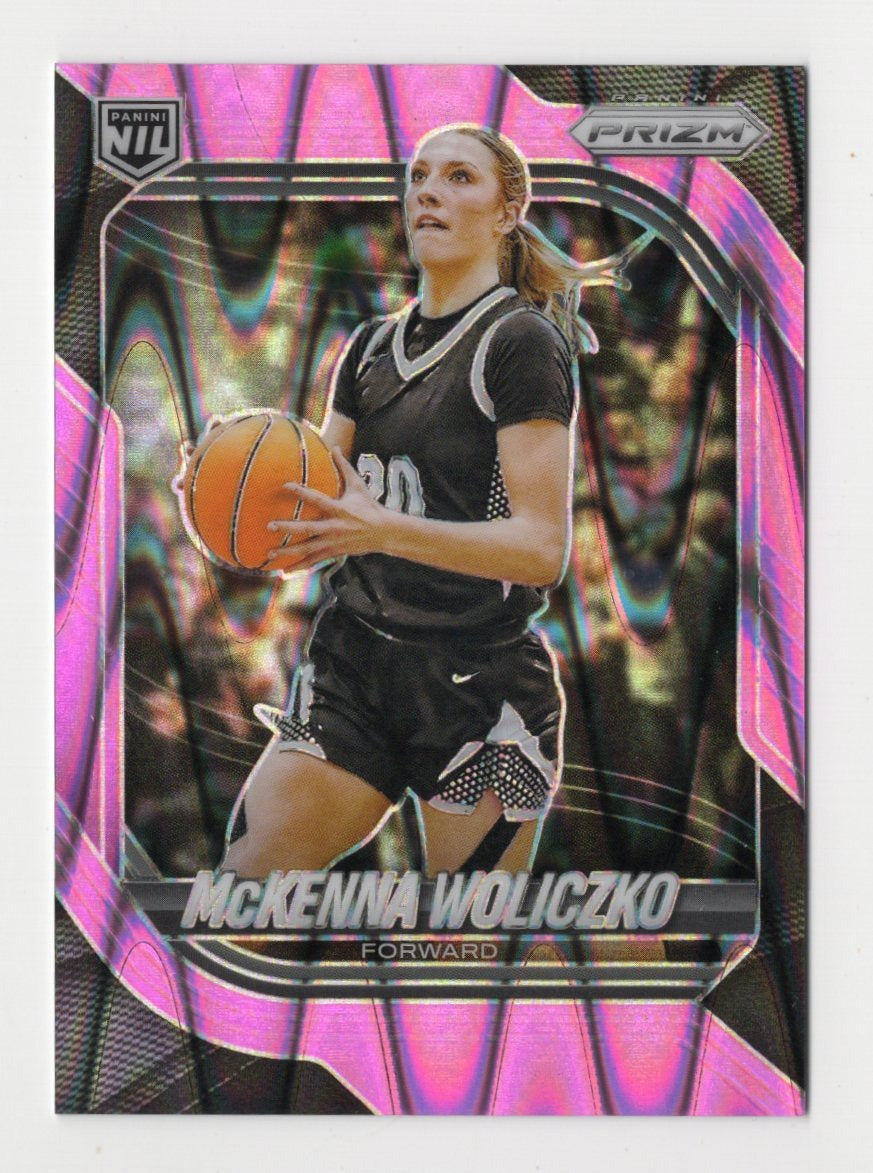 2025-26 Panini Prizm McKenna Woliczko Card Pink Seismic Prizm SN NIL