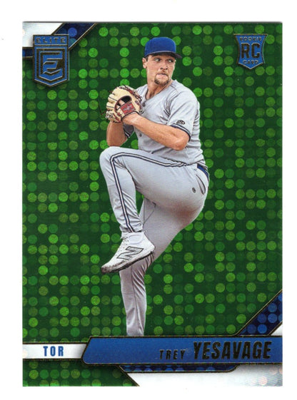 2026 Donruss Elite Trey Yesavage Card Green Disco RC Toronto Blue Jays