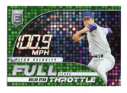 2026 Donruss Elite Nolan Ryan Card Full Throttle Green Disco HOF Texas Rangers