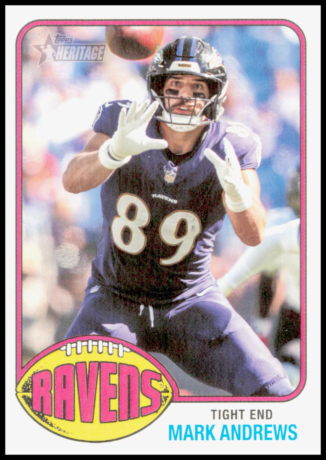 2026 Topps Heritage Mark Andrews Card Baltimore Ravens