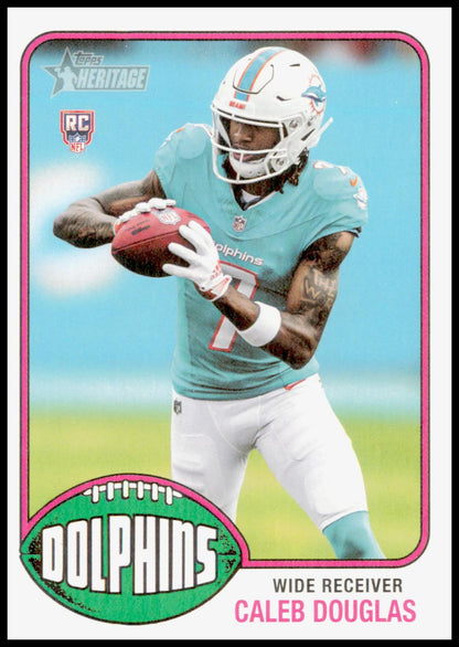 2026 Topps Heritage Caleb Douglas Card RC Miami Dolphins