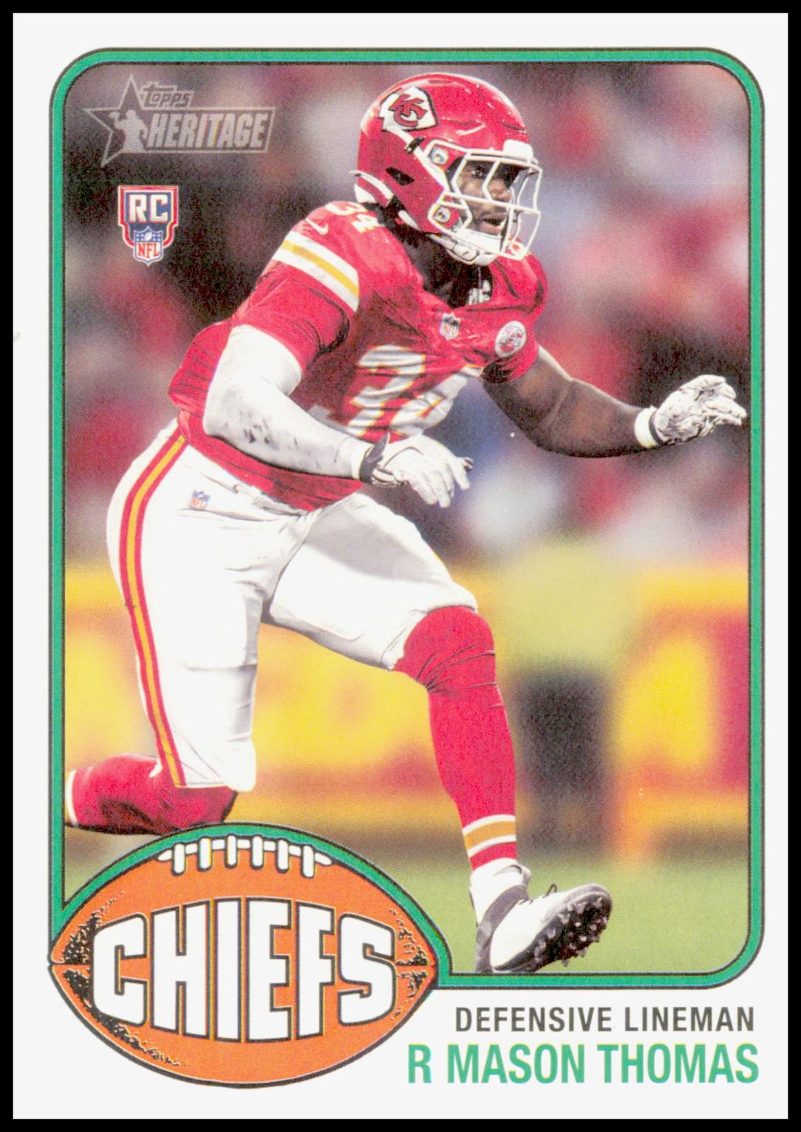 2026 Topps Heritage R. Mason Thomas Card RC Kansas City Chiefs