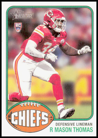 2026 Topps Heritage R. Mason Thomas Card RC Kansas City Chiefs