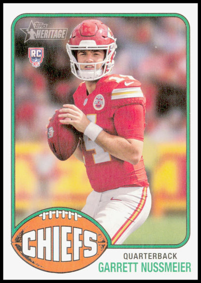 2026 Topps Heritage Garrett Nussmeier Card RC Kansas City Chiefs