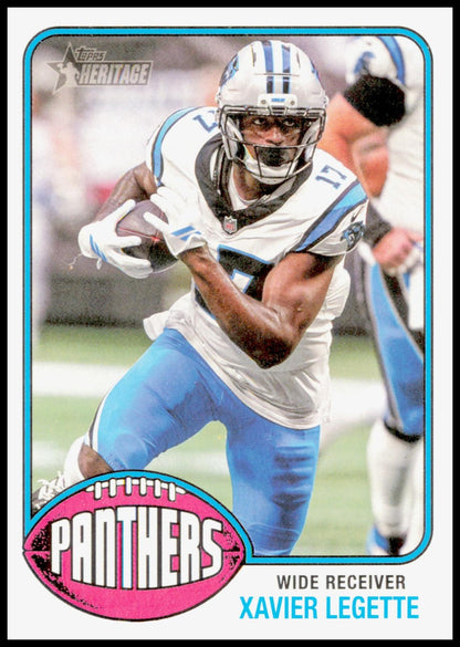2026 Topps Heritage Xavier Legette Card Carolina Panthers