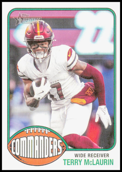 2026 Topps Heritage Terry McLaurin Card Washington Commanders