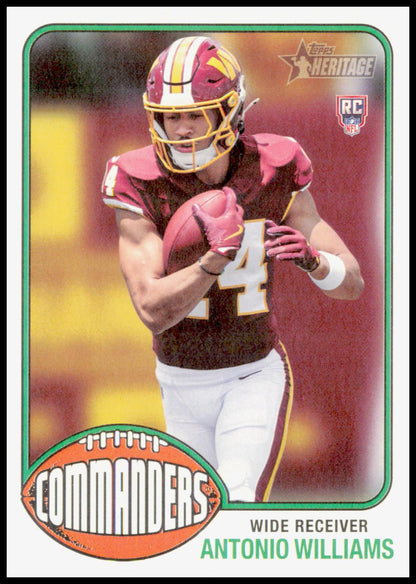 2026 Topps Heritage Antonio Williams Card RC Washington Commanders
