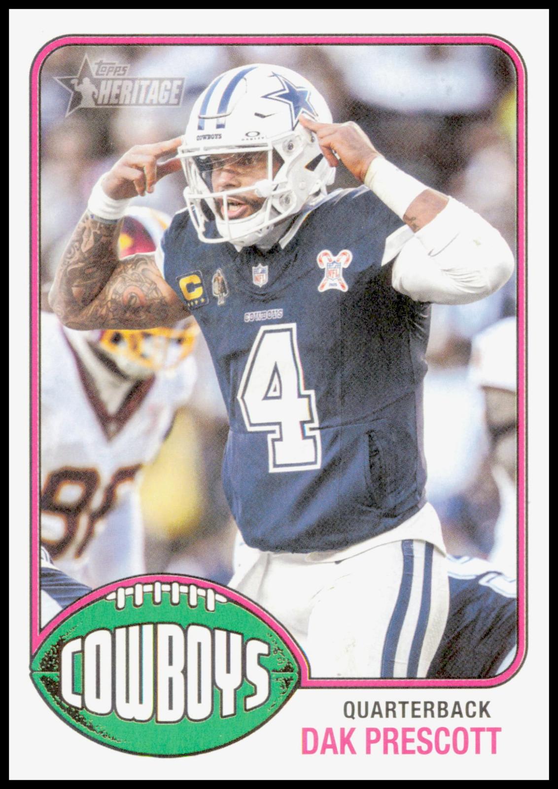 2026 Topps Heritage Dak Prescott Card Dallas Cowboys