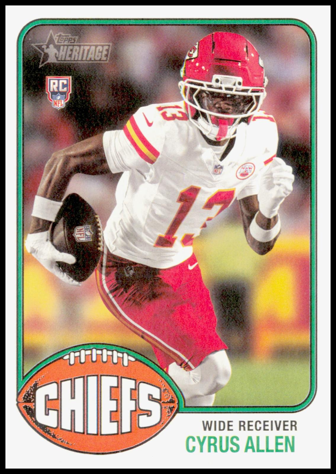 2026 Topps Heritage Cyrus Allen Card RC Kansas City Chiefs