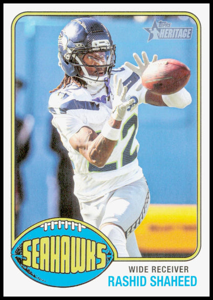 2026 Topps Heritage Rashid Shaheed Card Seattle Seahawks