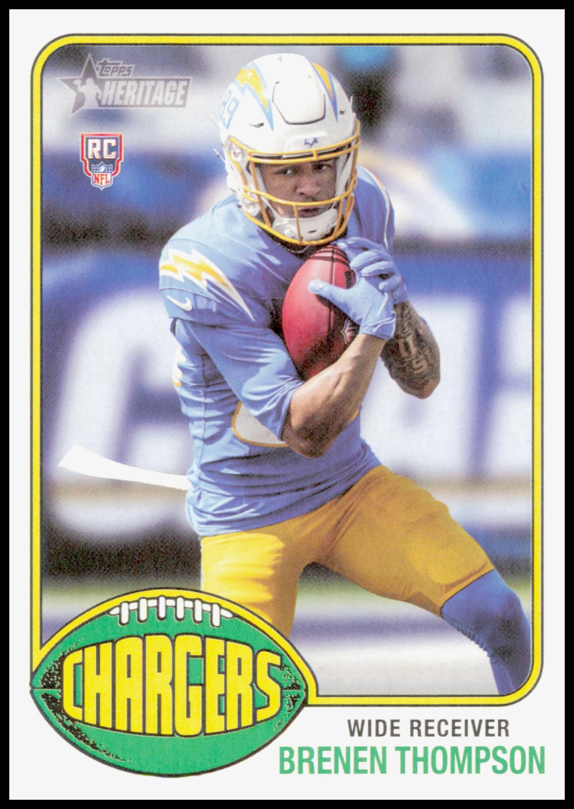 2026 Topps Heritage Brenen Thompson Card RC Los Angeles Chargers