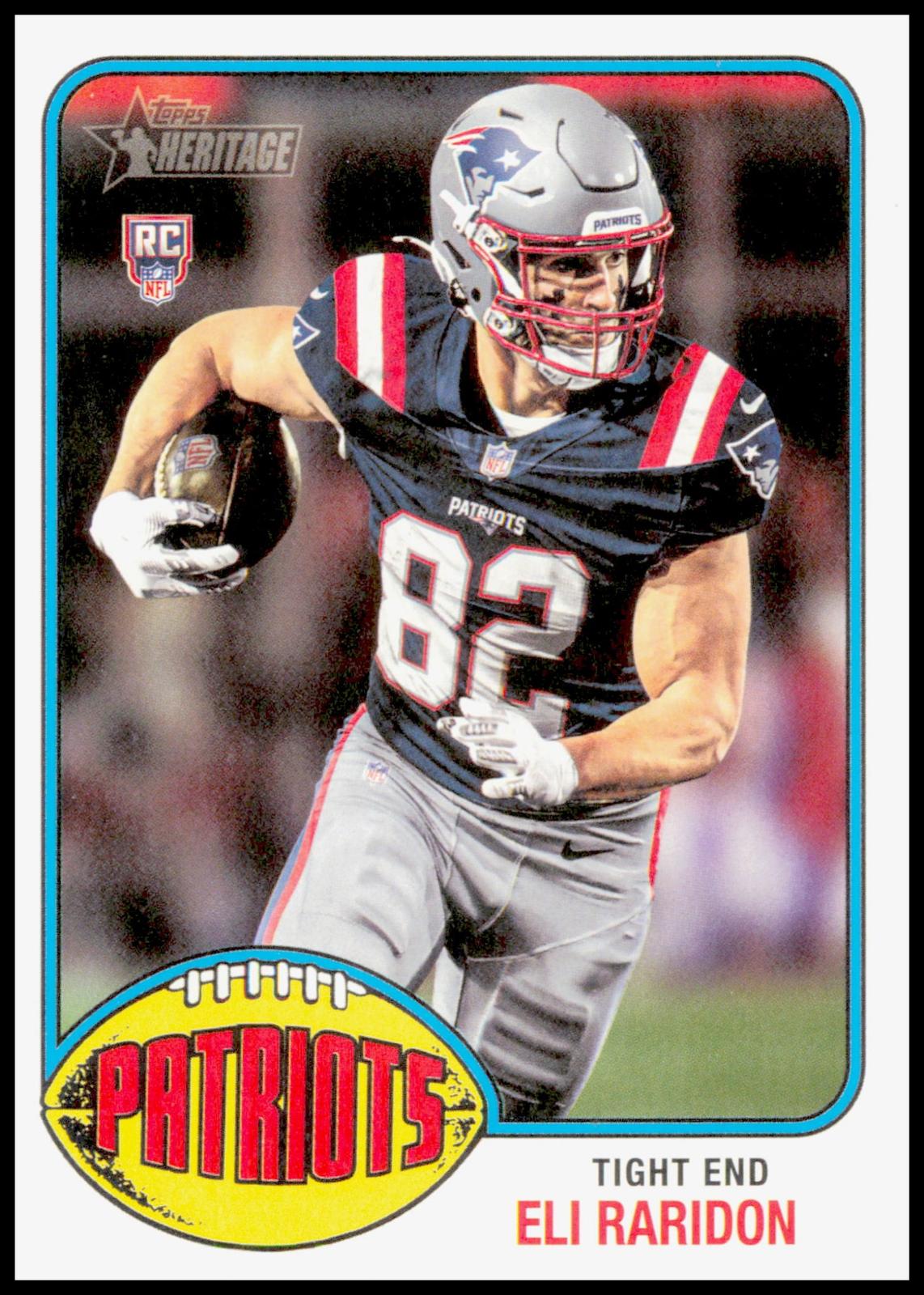 2026 Topps Heritage Eli Raridon Card RC New England Patriots