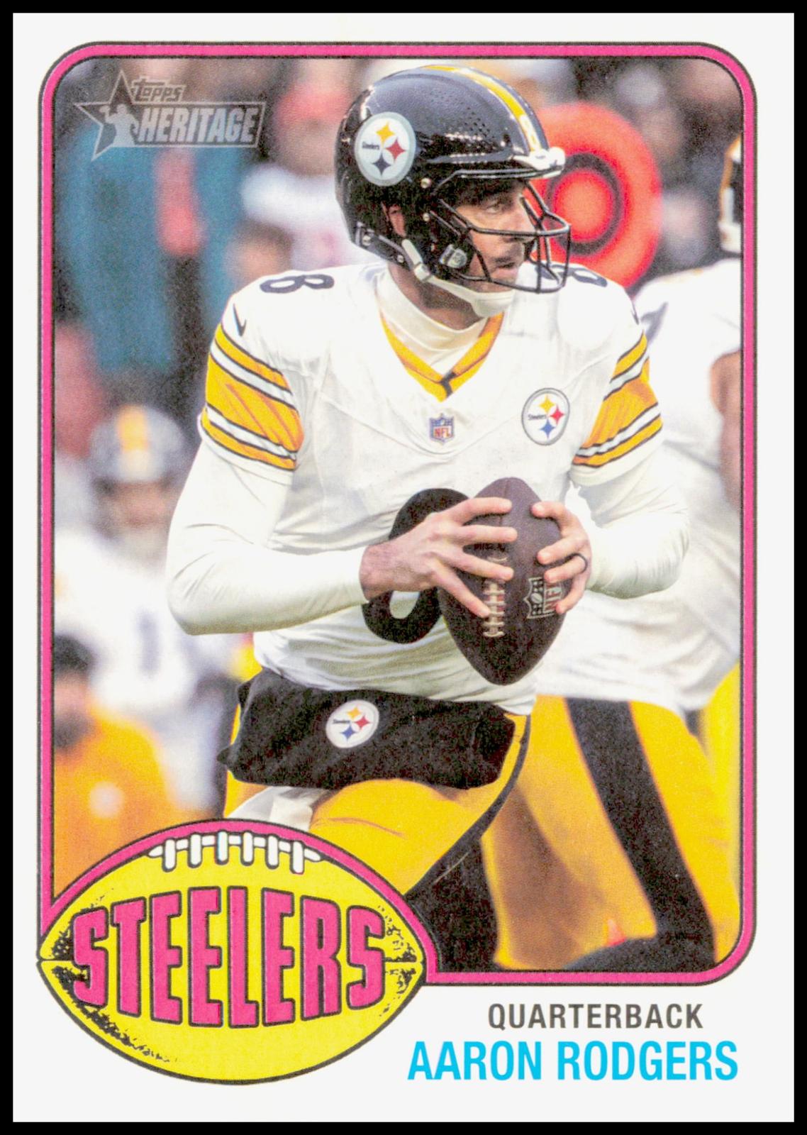 2026 Topps Heritage Aaron Rodgers Card Pittsburgh Steelers