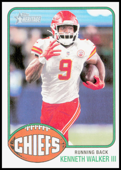 2026 Topps Heritage Kenneth Walker III Card Kansas City Chiefs