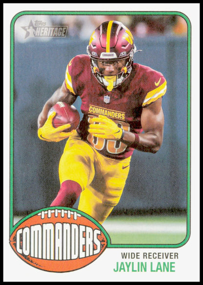 2026 Topps Heritage Jaylin Lane Card Washington Commanders
