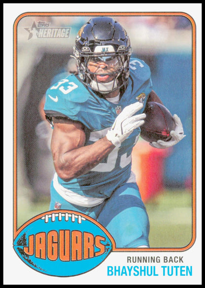 2026 Topps Heritage Bhayshul Tuten Card Jacksonville Jaguars
