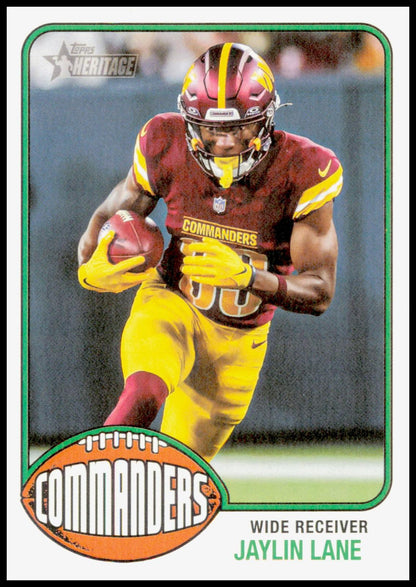 2026 Topps Heritage Jaylin Lane Card Washington Commanders