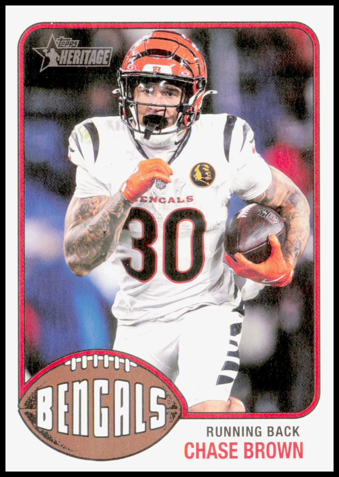 2026 Topps Heritage Chase Brown Card Cincinnati Bengals