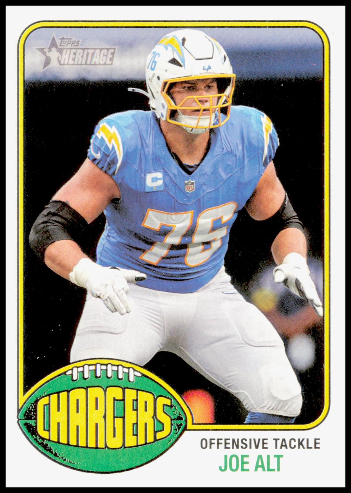 2026 Topps Heritage Joe Alt Card Los Angeles Chargers