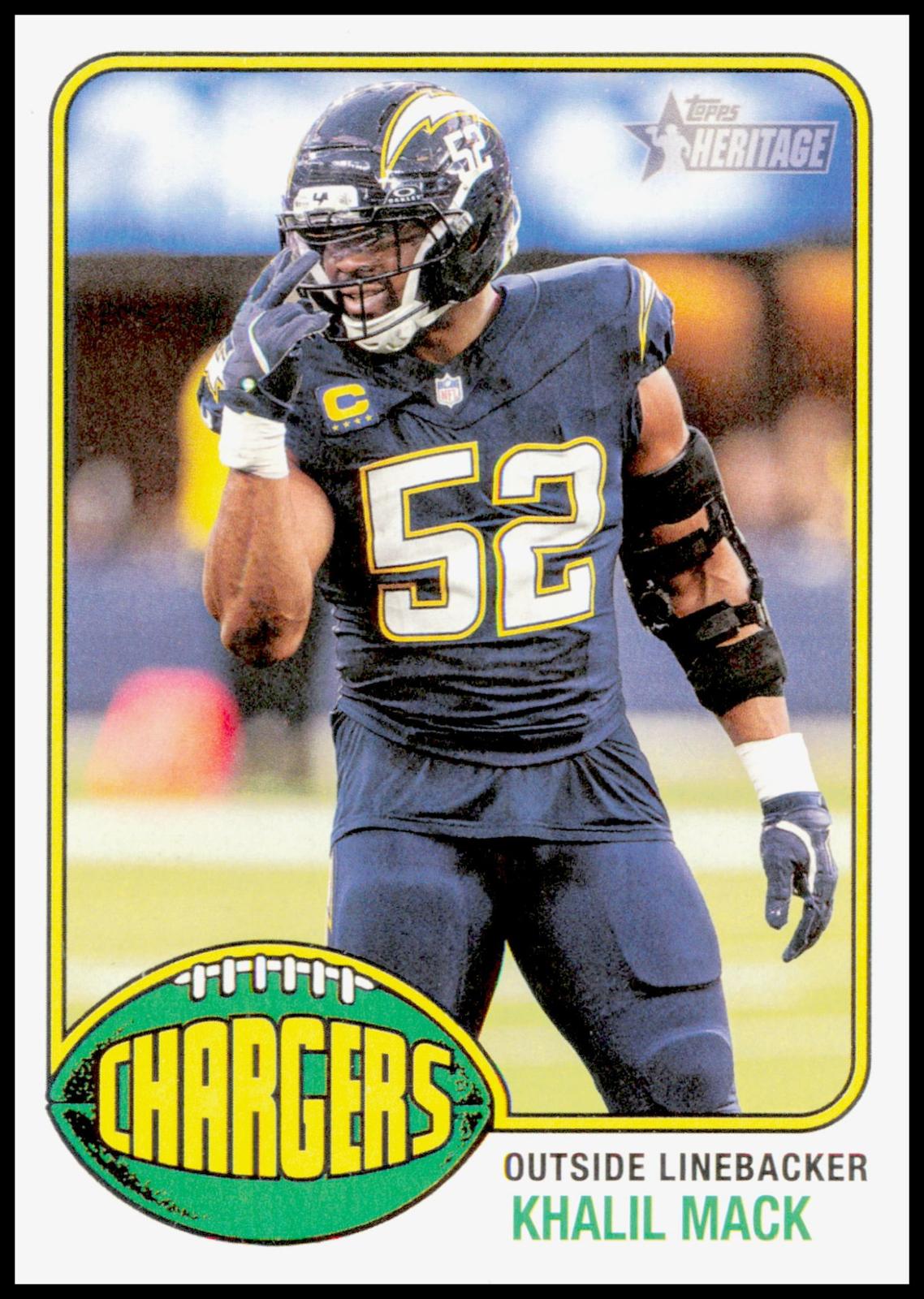2026 Topps Heritage Khalil Mack Card Los Angeles Chargers
