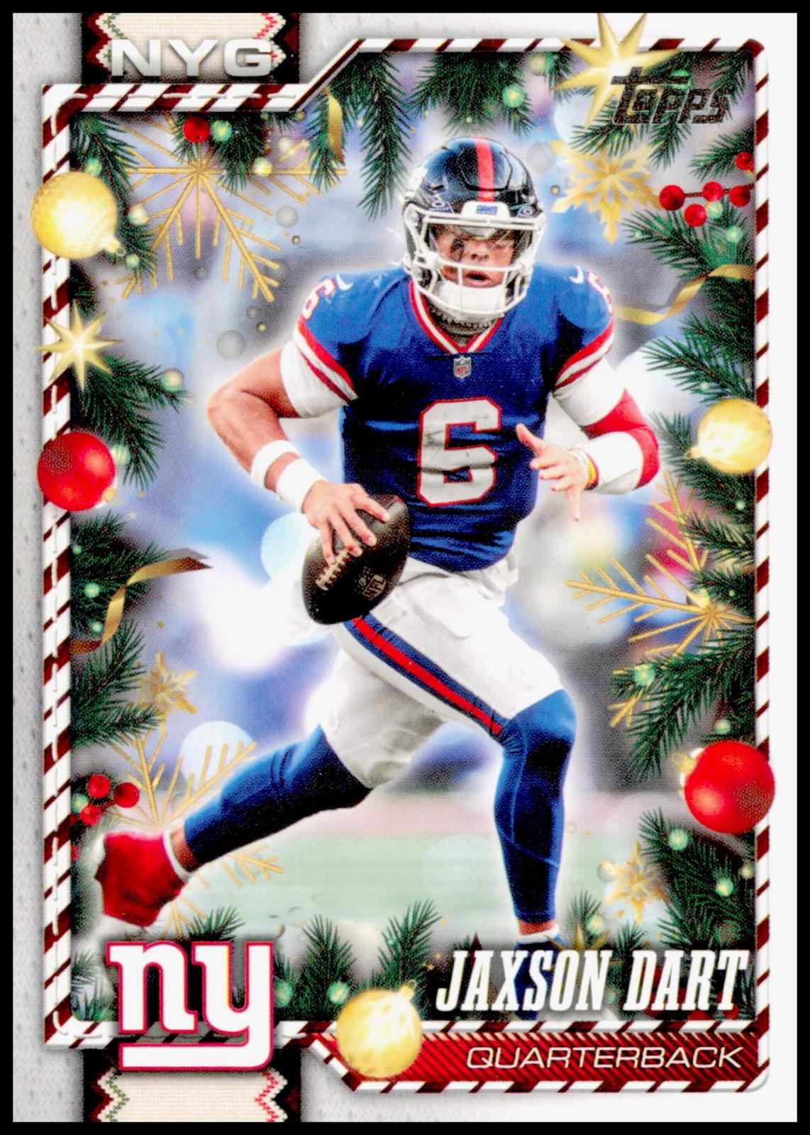 2026 Topps Holiday Jaxson Dart Card New York Giants