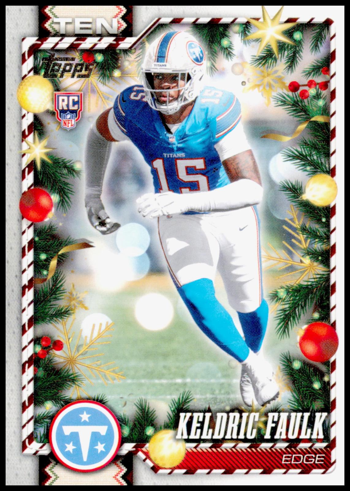 2026 Topps Holiday Keldric Faulk Card RC Tennessee Titans