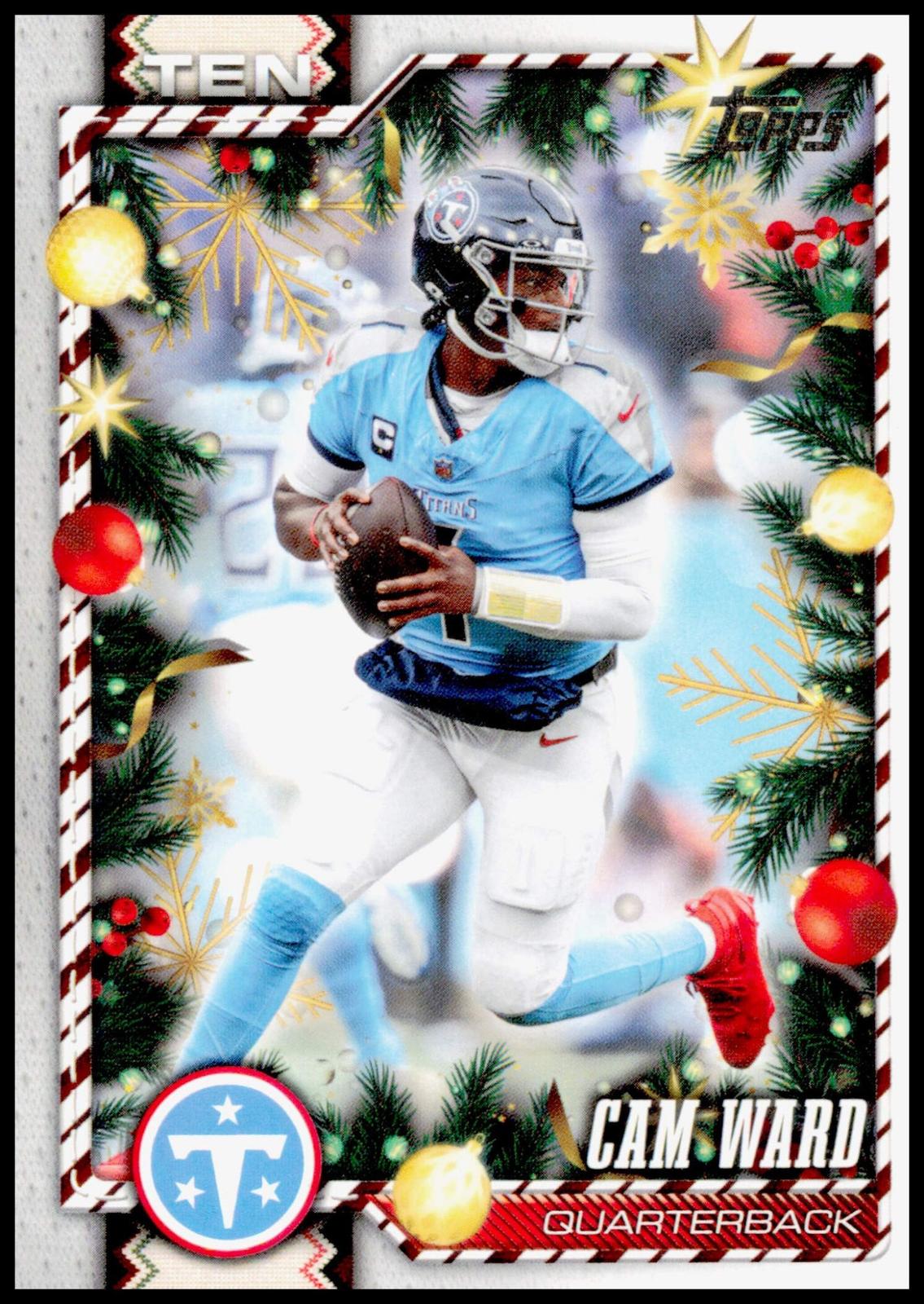 2026 Topps Holiday Cam Ward Card Tennessee Titans
