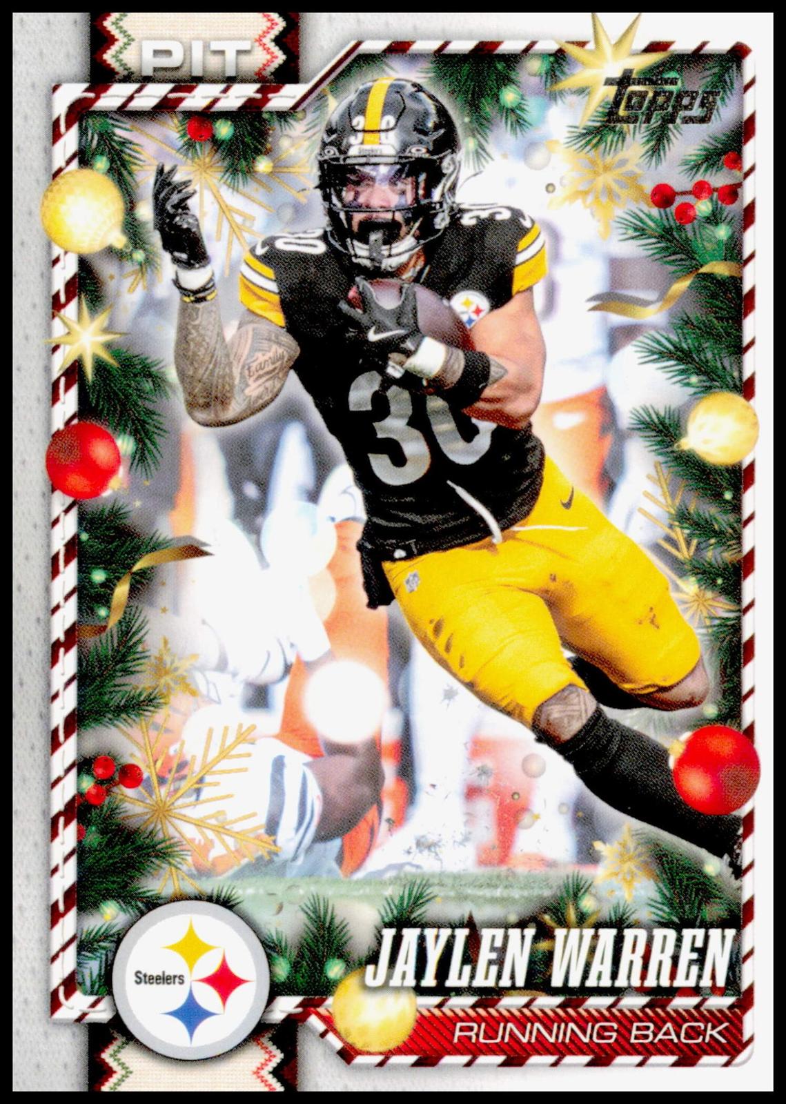 2026 Topps Holiday Jaylen Warren Card Pittsburgh Steelers