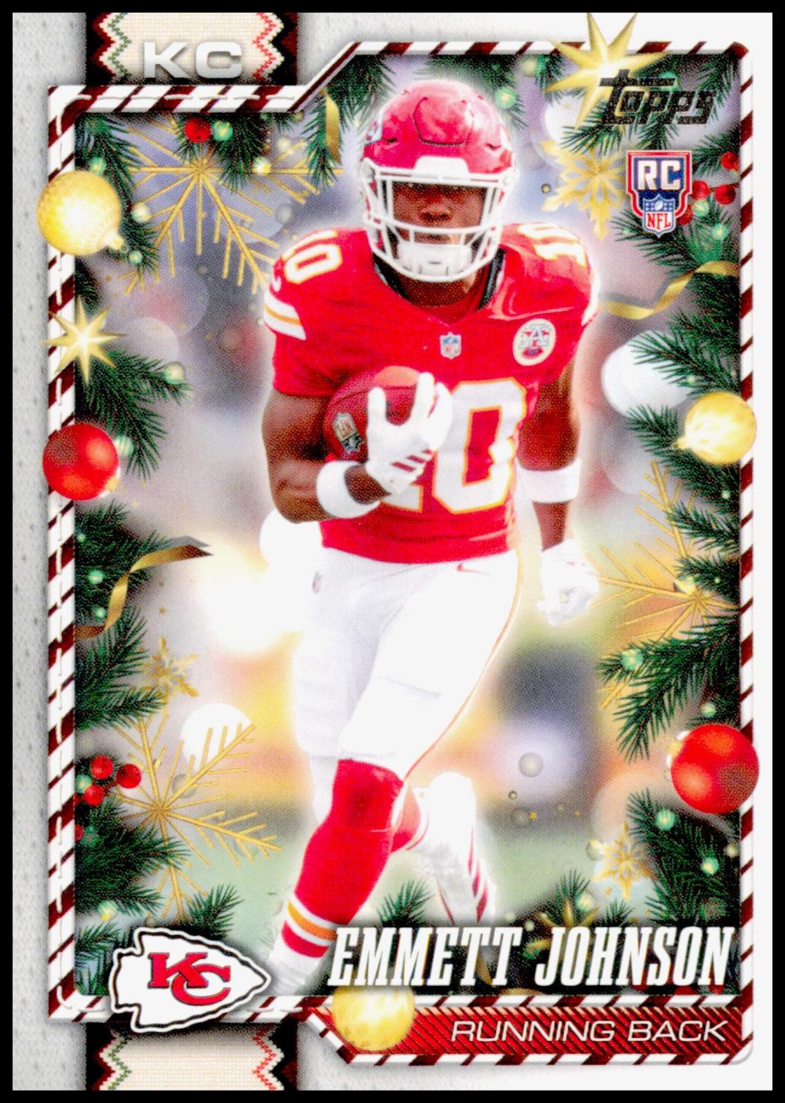 2026 Topps Holiday Emmett Johnson Card RC Kansas City Chiefs