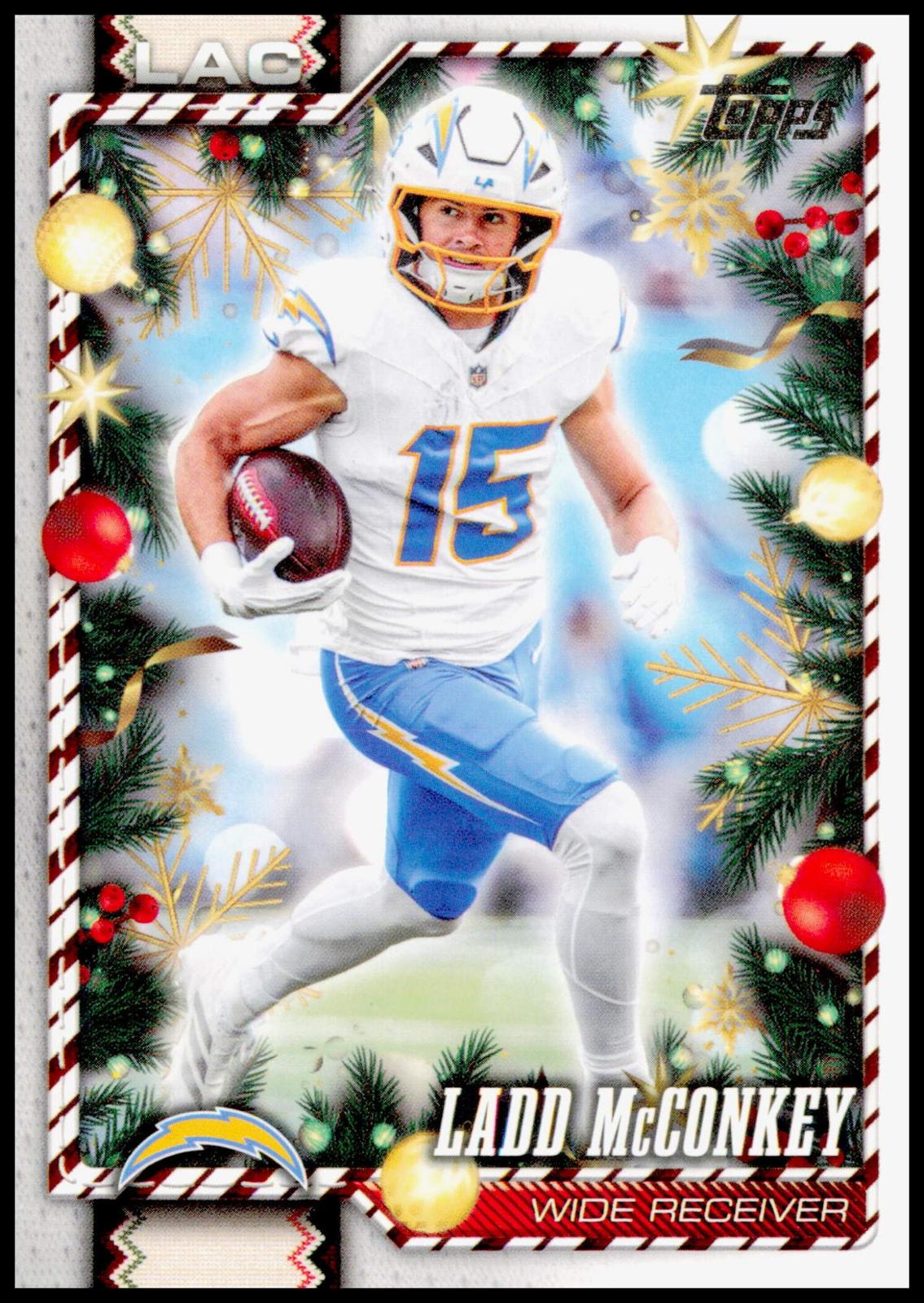2026 Topps Holiday Ladd McConkey Card Los Angeles Chargers