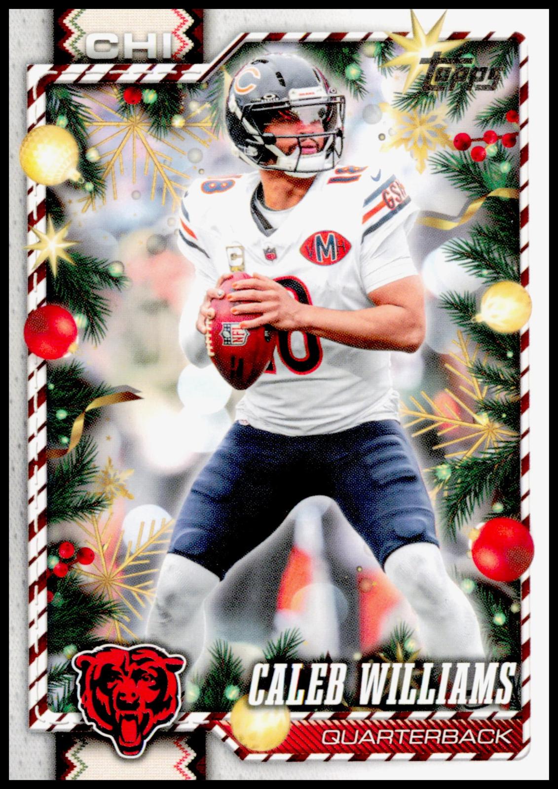 2026 Topps Holiday Caleb Williams Card Chicago Bears