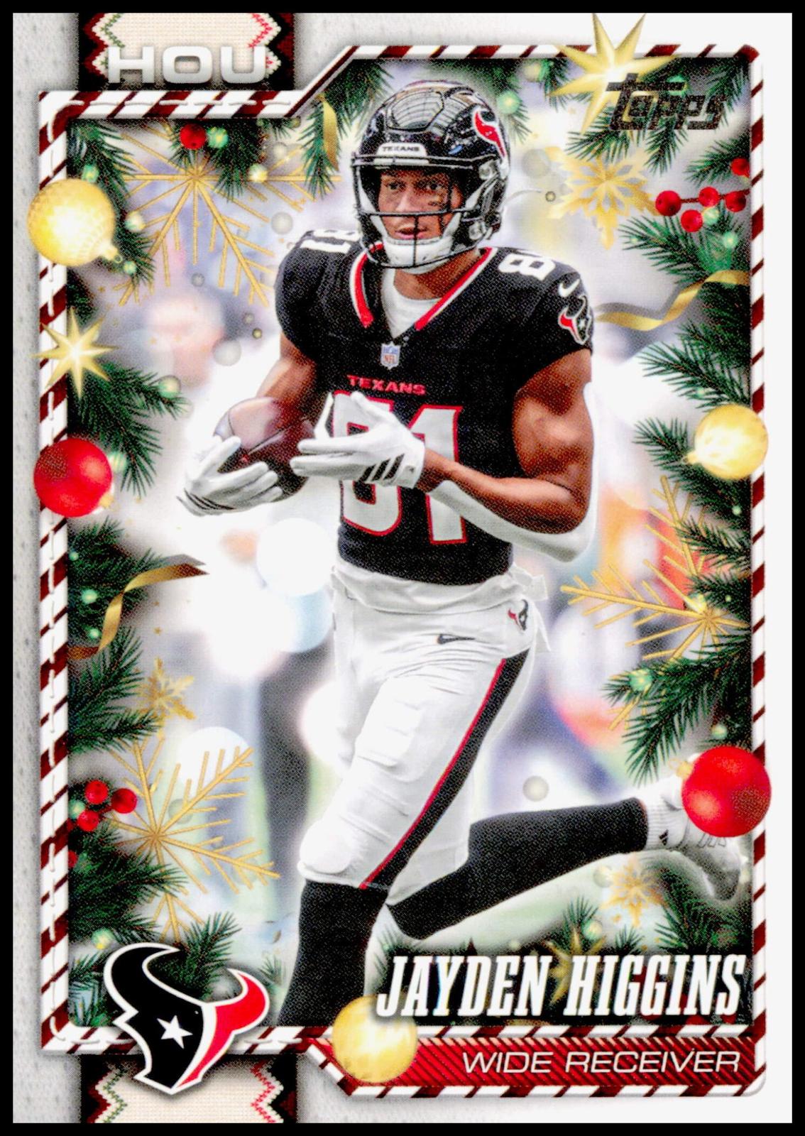 2026 Topps Holiday Jayden Higgins Card Houston Texans