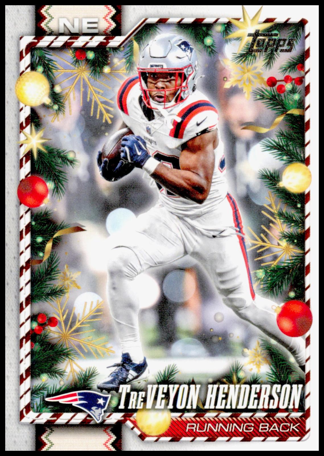 2026 Topps Holiday TreVeyon Henderson Card New England Patriots