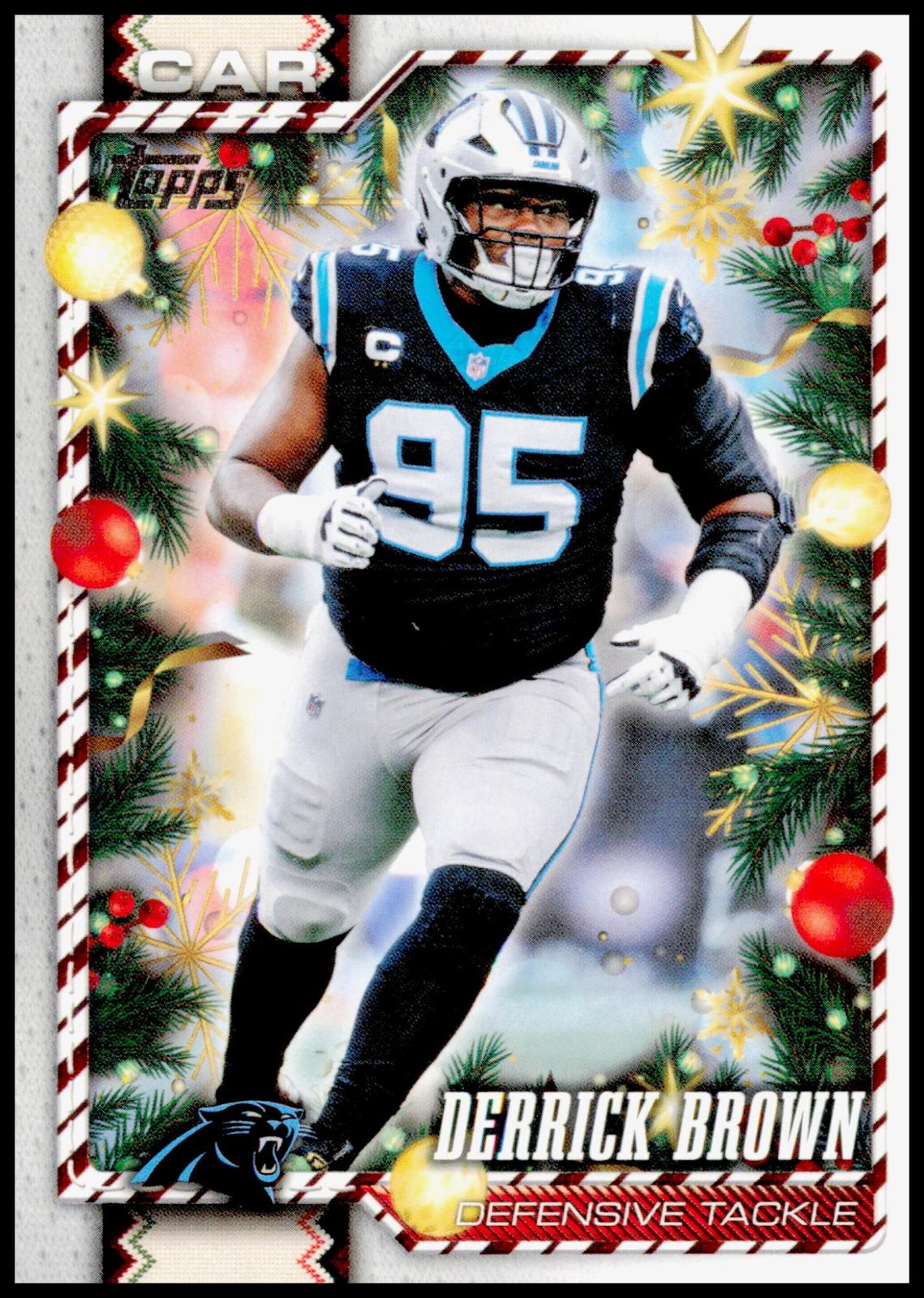 2026 Topps Holiday Derrick Brown Card Carolina Panthers