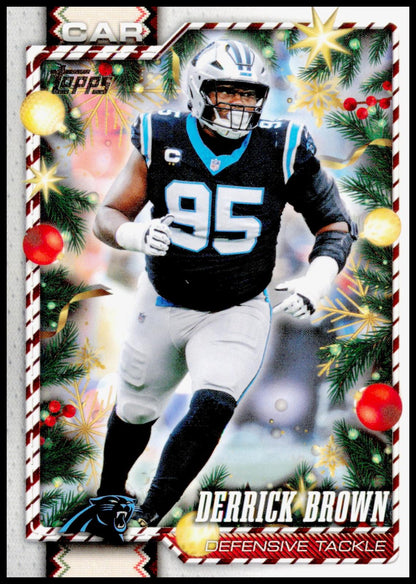 2026 Topps Holiday Derrick Brown Card Carolina Panthers