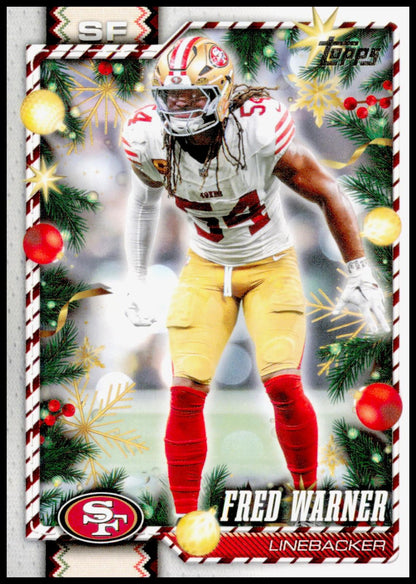 2026 Topps Holiday Fred Warner Card San Francisco 49ers