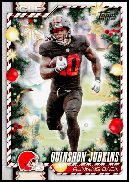 2026 Topps Holiday Quinshon Judkins Card Cleveland Browns