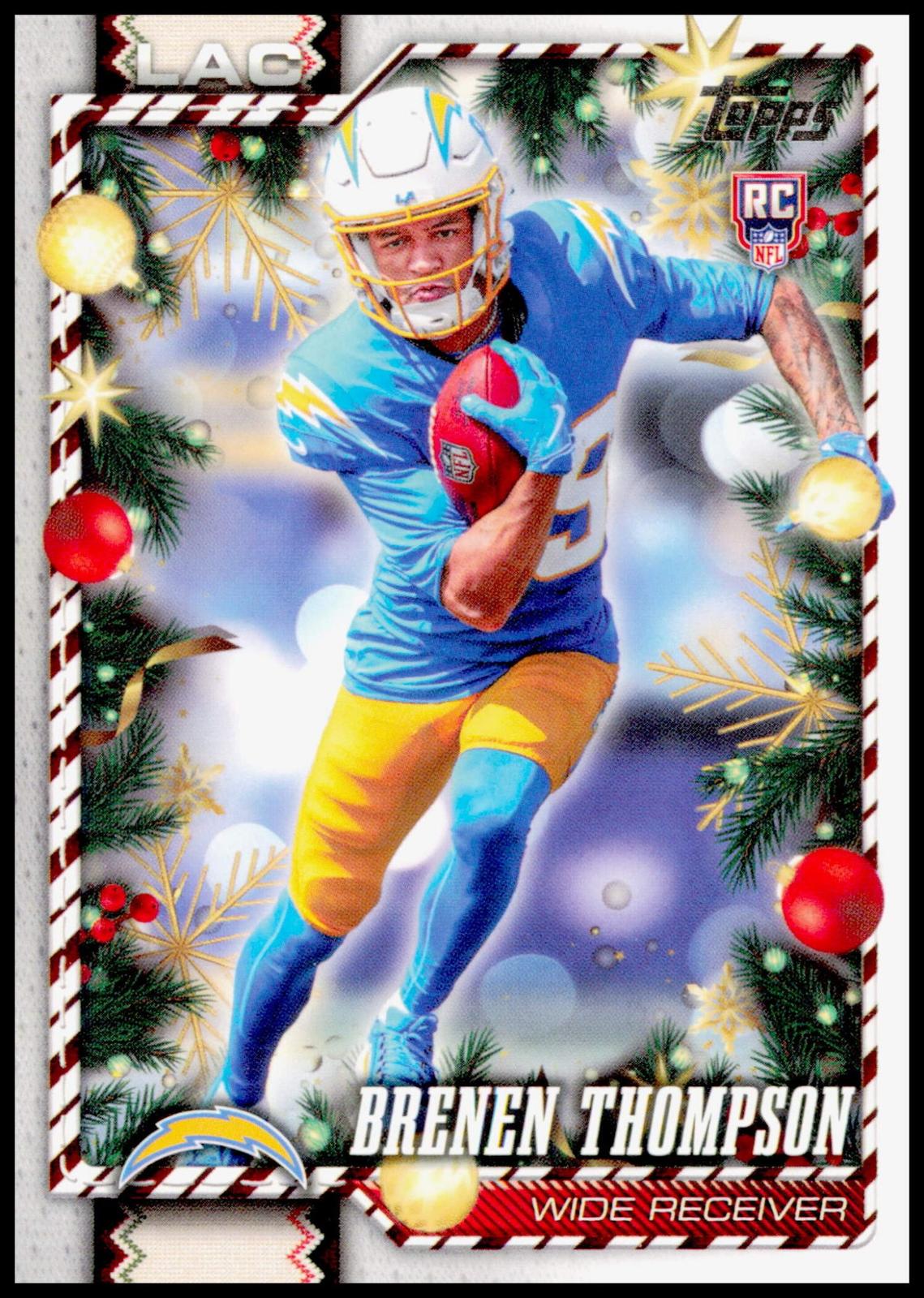 2026 Topps Holiday Brenen Thompson RC #184 Los Angeles Chargers Rookie