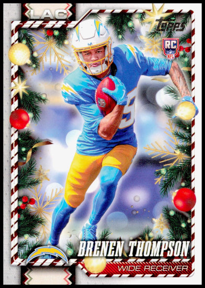 2026 Topps Holiday Brenen Thompson RC #184 Los Angeles Chargers Rookie
