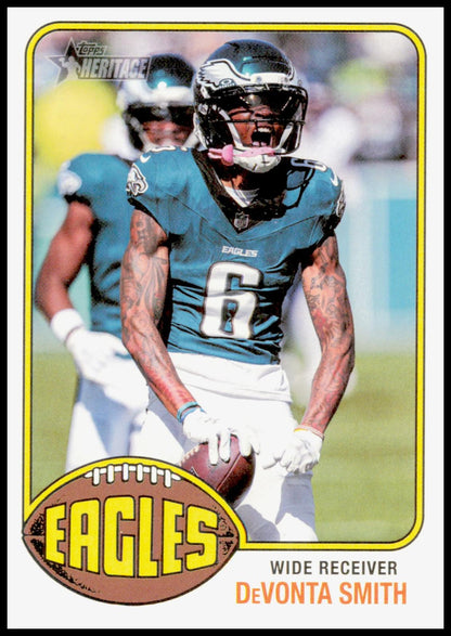 2026 Topps Heritage DeVonta Smith Card Philadelphia Eagles