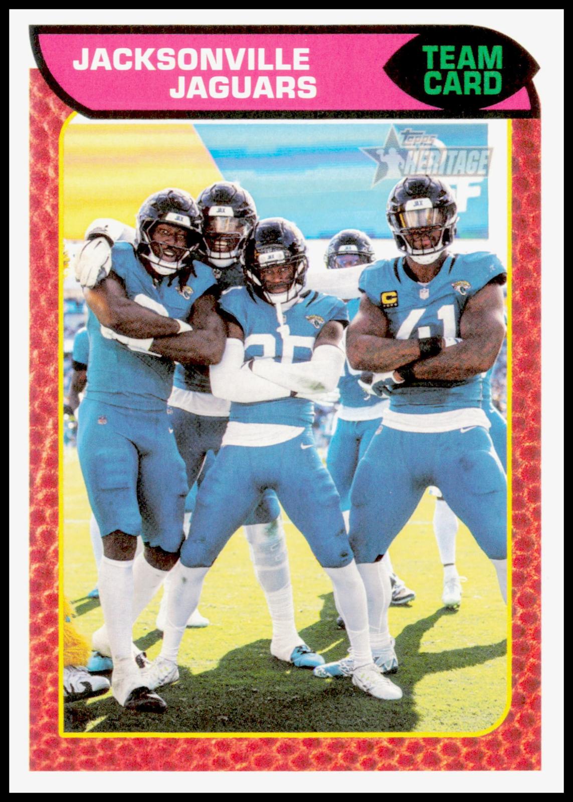 2026 Topps Heritage Jacksonville Jaguars Card Jacksonville Jaguars