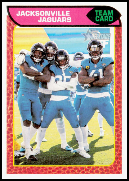 2026 Topps Heritage Jacksonville Jaguars Card Jacksonville Jaguars