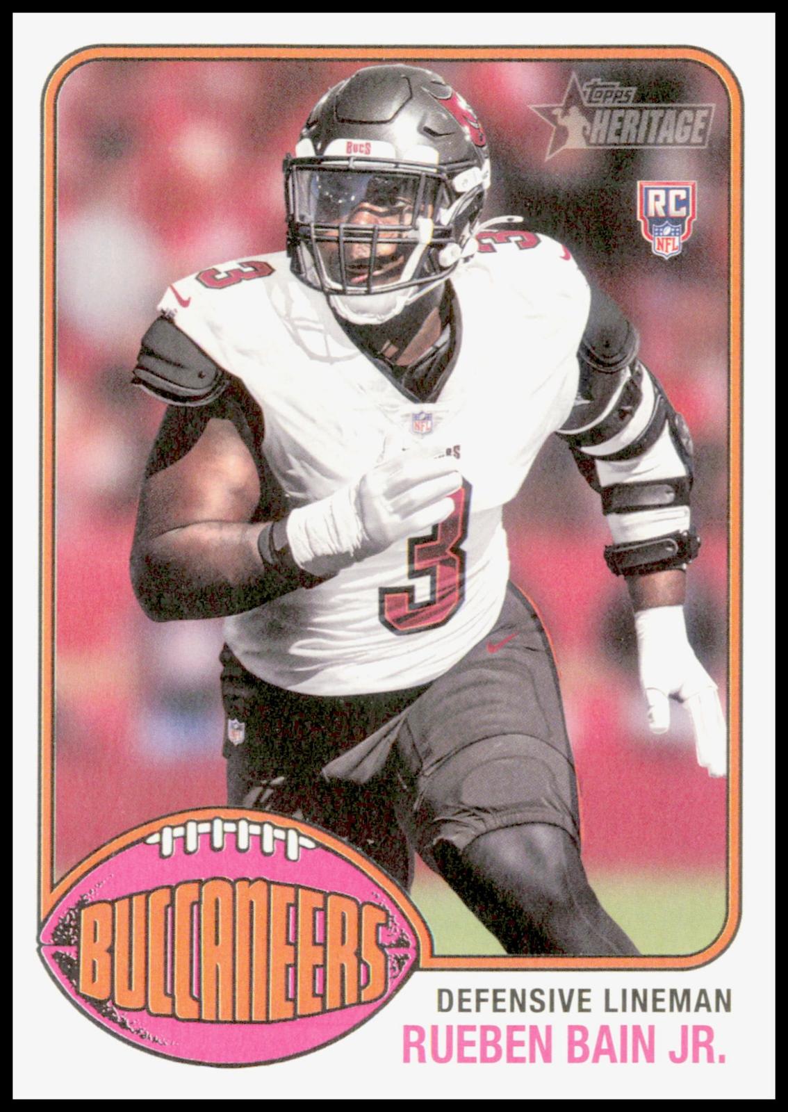 2026 Topps Heritage Rueben Bain Jr. Card RC Tampa Bay Buccaneers