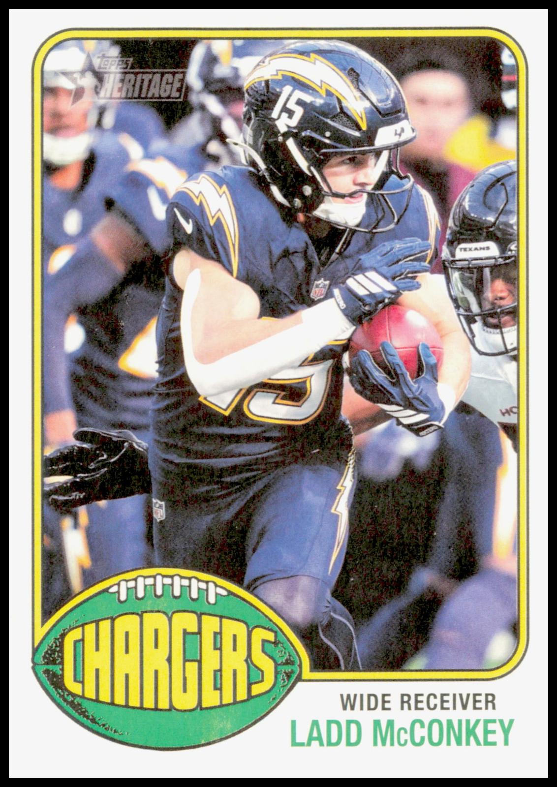 2026 Topps Heritage Ladd McConkey Card Los Angeles Chargers