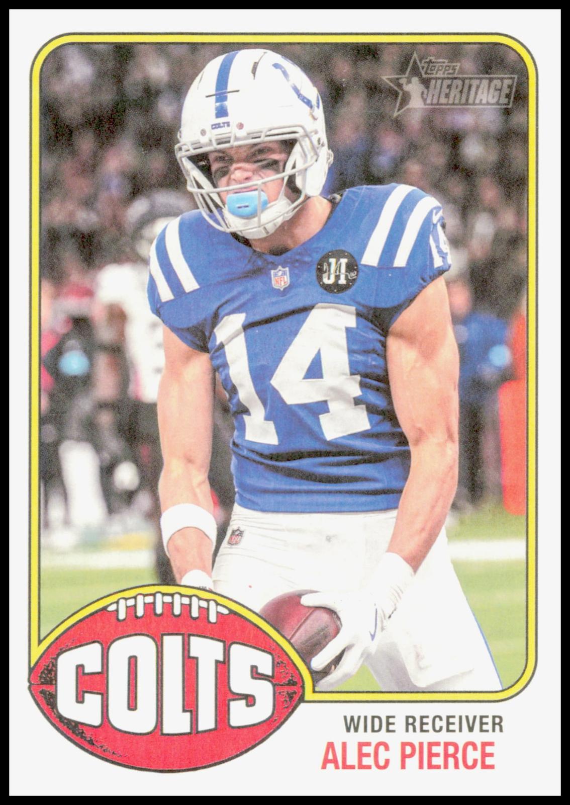 2026 Topps Heritage Alec Pierce Card Indianapolis Colts